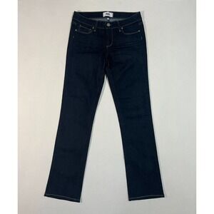 PAIGE Peg Straight Dark Wash Womens 27x28 Jeans Flexible Stretch
